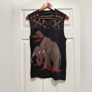 Vintage Polo Ralph Lauren Hand Knit Sweater Vest
